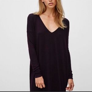 Aritzia Wilfred Free Women's Purple Knit Sweater Tonic Dress Size XS US